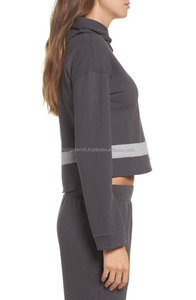 Chándal con estilo para mujer, ropa deportiva de manga larga, top corto con capucha, sudadera, novedad - Product Image 4