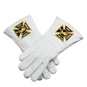 Gants de max en cuir blanc, article de marque pour mariage, manche avec logo personnalisé de la marine, souple, 100% - Product Image 6