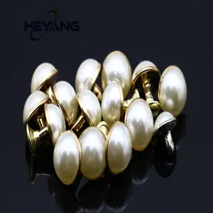 6Mm Mutiara Paku Keling Kristal Berlian Imitasi Keling Kancing Ganda Topi untuk DIY Kulit Kerajinan Kristal