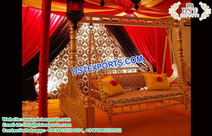 Acheter Classy Swing pour la scène de mariage Fait à la main en bois de laiton Swing Indian Wedding Swing Jhula ManufacturerUK - Product Image 2