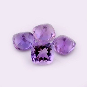 Améthyste naturelle de qualité supérieure pierre précieuse en vrac forme de coussin coupe à facettes 12MM taille pierre de couleur violette pour la fabrication de bijoux - Product Image 3