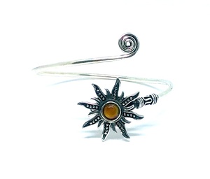 สร้อยข้อมือเงินสไตล์วินเทจสไตล์ดวงอาทิตย์ Lapis กำไลข้อมือกำไลเงินอินเดีย - Product Image 3