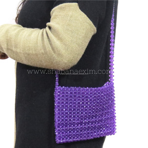 Handmade Casual Tote Women's Wedding <b>Clutch</b> Single Plain Hand Beaded Bag with <b>Pearl</b> Beading Customized Size Open - Product Image 2