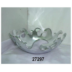 Bol à fruits en métal de haute qualité bol de service de forme ronde fantaisie bol à fruits/écrou/salade en aluminium - Product Image 2