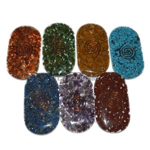 Buy Online Orgone Chakra Stone Large Oval Chakra <b>Sets</b> From <b>Crystal</b> Export Mascot Style Healing Products - Product Image 1