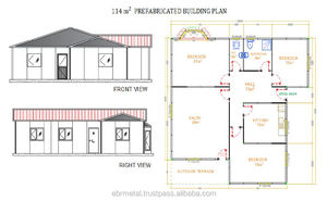 Alta calidad prefabricadas casa de una sola planta-82 m2.> 166 m2 - Product Image 5