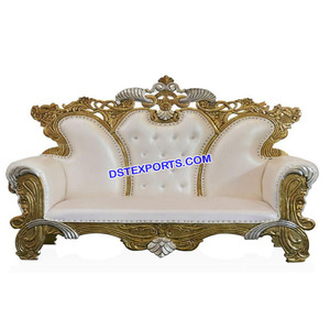 ชุดโซฟาแกะสลักสไตล์มุสลิมสำหรับงานแต่งงานทำจากโลหะชุดโซฟางานแต่งงานสไตล์บอลลีวูดสำหรับงานแต่งงาน - Product Image 1