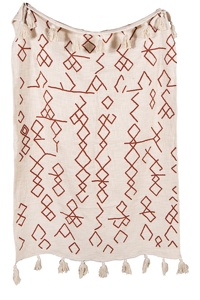 Super luxurious <b>white</b> cotton blanket from India Bohemian Decorative Handmade <b>Pom</b>-<b>pom</b> blanket Wholesale woven throw blanket - Product Image 5