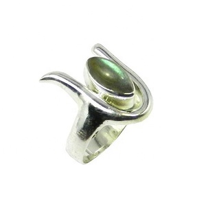 Bijoux fantaisie Offre Spéciale bague en argent sterling 925 Labradorite bague en pierres précieuses éternité bagues en vermeil beaux bijoux de mode - Product Image 1