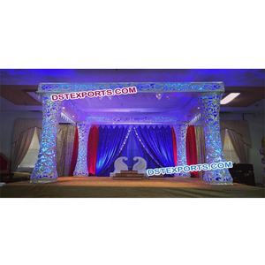 Delizio Craved ชุดเจดีย์ไฟเบอร์กลาสงานแต่งงาน,เสาสี่เสาสำหรับงานแต่งงาน - Product Image 1