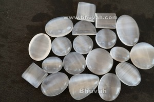 หินอัญมณีคริสตัลสีขาว100% อัญมณีพลอยสีเซเลไนท์ธรรมชาติมาใหม่สำหรับการทำสมาธิ - Product Image 3