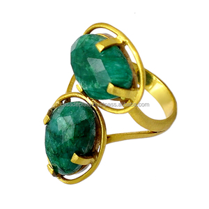 Bague en argent sterling 925 avec serti de griffes en plaqué or Bague classique à la mode pour cadeau de mariage - Product Image 3