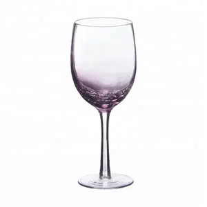 Amazon top verkäufer Crackle Weiß Wein glas mit halb Amethyst farbe 325 ml