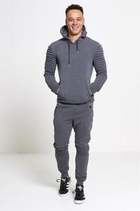 Ensemble de survêtement d'été unisexe pour homme, deux pièces, personnalisé, surdimensionné, de luxe, avec fermeture éclair, en tissu polaire de laine - Product Image 2