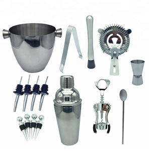 Wholesale Metal Bar Mixing Tools Bartender <b>Set</b> 5-10Cm Diameter <b>Cocktail</b> Shaker with Custom Logo for Promotion - Product Image 5