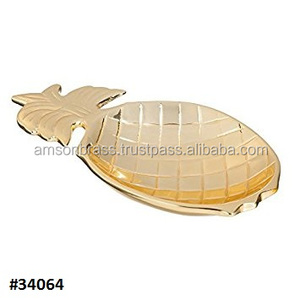 Vente chaude Métal Aluminium Décoratif Ananas Argent Plateau Fruits Plateau de Service pour Maison & Hôtel Design Classique Plateau - Product Image 3