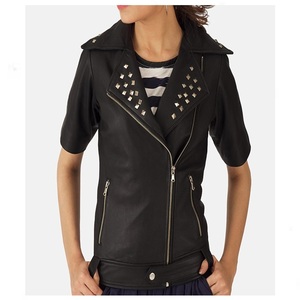 Veste de motard pour femme en peau de mouton beige foncé look sportif nouveauté design de mode personnalisé en gros mode personnalisée pas cher - Product Image 1