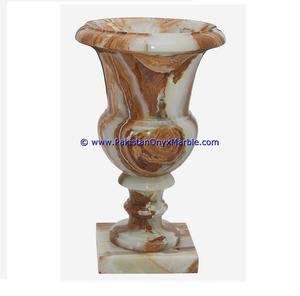 Jardín de piedra de ónix de mármol y macetas de flores - Product Image 3