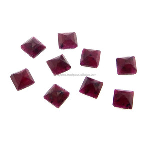 Corindón rubí Rosa natural 5x5mm corte cuadrado piedra preciosa suelta 1,10 Cts para joyería - Product Image 2