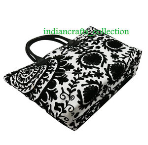 Sac à provisions indien multicolore brodé pour femme, nouveaux sacs du Shopping - Product Image 1