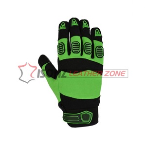 Guantes de Trabajo Mecánico de Cuero Sintético para Hombre, Guantes de Ensamblaje con Protección Extra en la Palma, Protección Antichoque para Manos y Brazos - Product Image 6