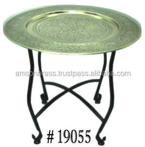 Plateau à café marocain en fer forgé embossé de forme carrée, décoration de table marocaine, décoration d'intérieur - Product Image 2