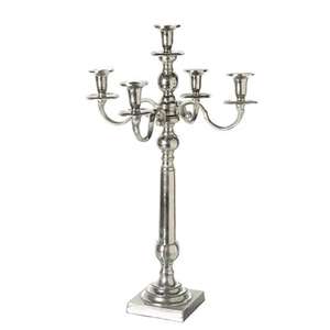 Silver Finish Candelabra for Home Office & Wedding Decor <b>Other</b> <b>Candle</b> <b>Holders</b> <b>Lanterns</b> & <b>Jar</b> Products - Product Image 6