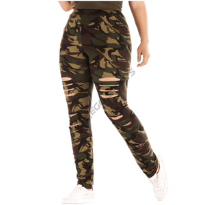 Plus Size Camouflage Printing Yoga Pant <b>Ripped</b> Hole Elasticity <b>Legging</b> 4Xl 5Xl Spring Summer Slim Fit Fitness <b>Legging</b> Pant - Product Image 3