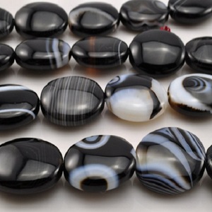 Black Onyx Agate Sulemani Oval Bead Stone <b>Necklace</b> Stones Oval Bead Charms for Jewelry Making <b>Crystal</b> Women <b>Necklace</b> Wholesaler - Product Image 5