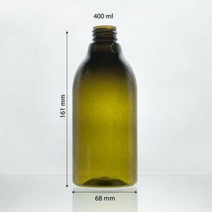 ขวดพลาสติก PET ลาดรอบไหล่ขวด PET พร้อมปั๊ม400Ml-28Mm-41G มอสส์สีเขียวแชมพู - Product Image 1