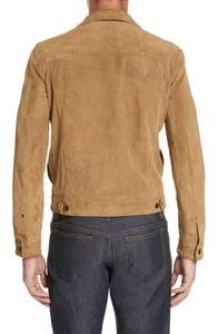 Blouson aviateur d'hiver en cuir de vachette et daim avec fermeture à glissière pour hommes Blouson grande taille respirant - Product Image 2