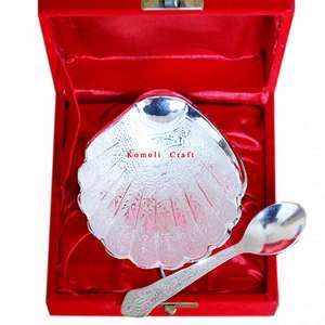 Recuerdos de Baby Shower Indios Plateados en Forma de Concha Marina - Product Image 2