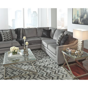 Mesa de centro cuadrada de Metal, muebles para sala de estar, mesa de centro, tapa de cristal - Product Image 4