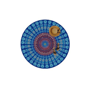 Multi Color Round Beach Mat Custom Cotton Mandala Tapestry - Product Image 1