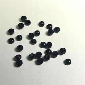 Piedras Preciosas de Espinela Negra Natural de 4 mm, Redondas, Lisas, Cabujón, Calibradas, para la Fabricación de Joyas, Venta al por Mayor - Product Image 3