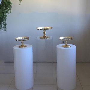 YAGELI Customized Size 5mm Thick TUV Certified Acrylic Round Plinth Backdrop Wedding Display <b>Stand</b> for Events - Product Image 5
