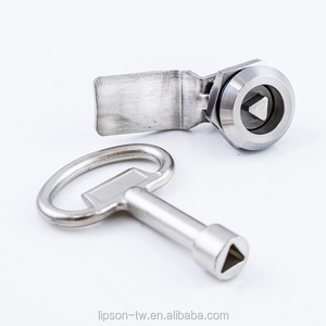 Cerradura de Acero Inoxidable con Pestillo de Leva de Cabeza Triangular para Aplicaciones de Pilas de Carga y Postes Inteligentes LM-705-3-SS - Product Image 1