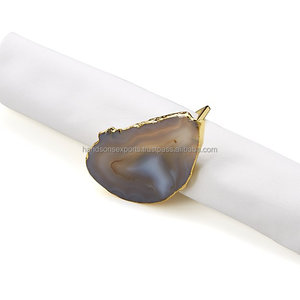 แหวนผ้าเช็ดปากขายส่งแต่งงานร้านอาหารโรงแรมวิลล่าสีเงินสีทองที่กำหนดเองตามที่ลูกค้าทำอินเดียที่ทันสมัย2022 - Product Image 1