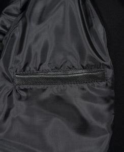 Veste de baseball en tricot à fermeture éclair en polyester et laine mélangée pour hommes, en gros, sur mesure, taille plus, veste universitaire vierge - Product Image 2