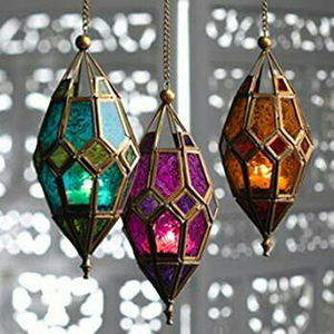 โคมไฟแก้วที่มีสีสันสำหรับบ้าน - Product Image 1