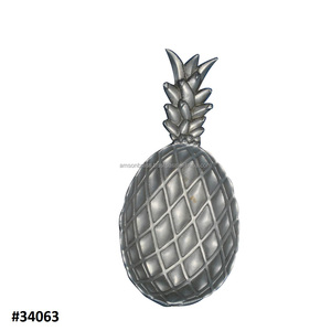 Pineapple Design Tray Metal Decorative Handmade Golden Pineapple Tray Jewelry <b>Display</b> Tray Fruit Serving - Product Image 4