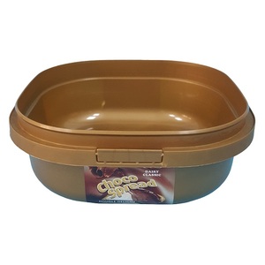 DKK410 Square 400ml Tamper Evident PP IML Copa con tapa para envasado de alimentos como carne Helado Galletas Chocolate Leche - Product Image 1