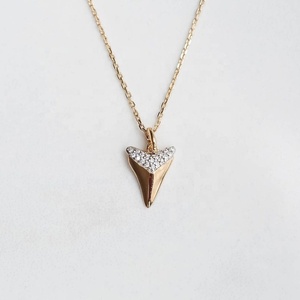 Gemnel 925 스털링 실버 쥬얼리 패션 상어 치아 목걸이 여성 - Product Image 3