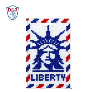 ที่ใส่บัตรลิเบอร์ตี้ดีไซน์ปักลายส่วนบุคคล,ป้ายกระเป๋าเดินทางลวดลายเย็บครอสโมเสก - Product Image 1