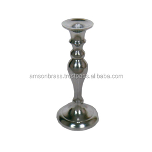 Bougeoir unique avec finition argentée pour bougeoir fait main de décoration intérieure - Product Image 1