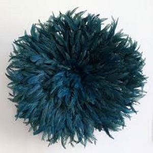 Tocado de plumas tejido auténticamente a mano, sombrero Original Bamileke Juju, estilo de arte tradicional, decoración de pared colgante para el hogar, JAM JUJU - Product Image 3