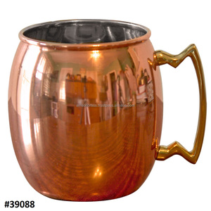 Best Quality Copper <b>Mugs</b> Modern Plated Rose <b>Gold</b> Tea Coffee Copper Moscow Mule <b>Mug</b> Decorative Table Top <b>Mug</b> - Product Image 2