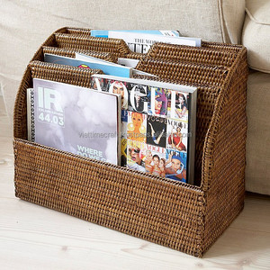 100% Natural Rattan Desktop <b>Letter</b> <b>Holder</b> for Office Use - Product Image 2