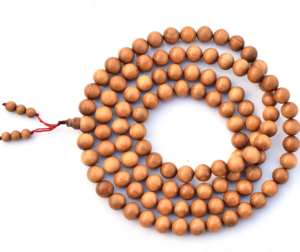 Riddhi Siddhi Natural Sandalwood Mala with Round Loose <b>Wood</b> <b>Beads</b> - Product Image 1