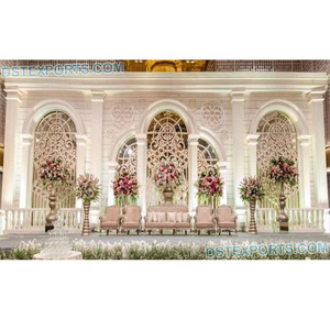 <b>Victorian</b> Wedding Stage Back-<b>Frames</b> Wedding White Roman Stage Back-<b>Frames</b> Wedding Fiber <b>Frame</b> Setup Stage Australia event decor - Product Image 1